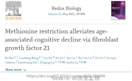 西北農(nóng)大最新研究：保持大腦“青春”、延緩認知下降，或可通過限制這類氨基酸實現(xiàn)