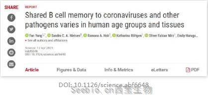 新冠疫苗究竟管用多久？Science發文揭示：可能受年齡和組織中B細胞記憶的差異影響